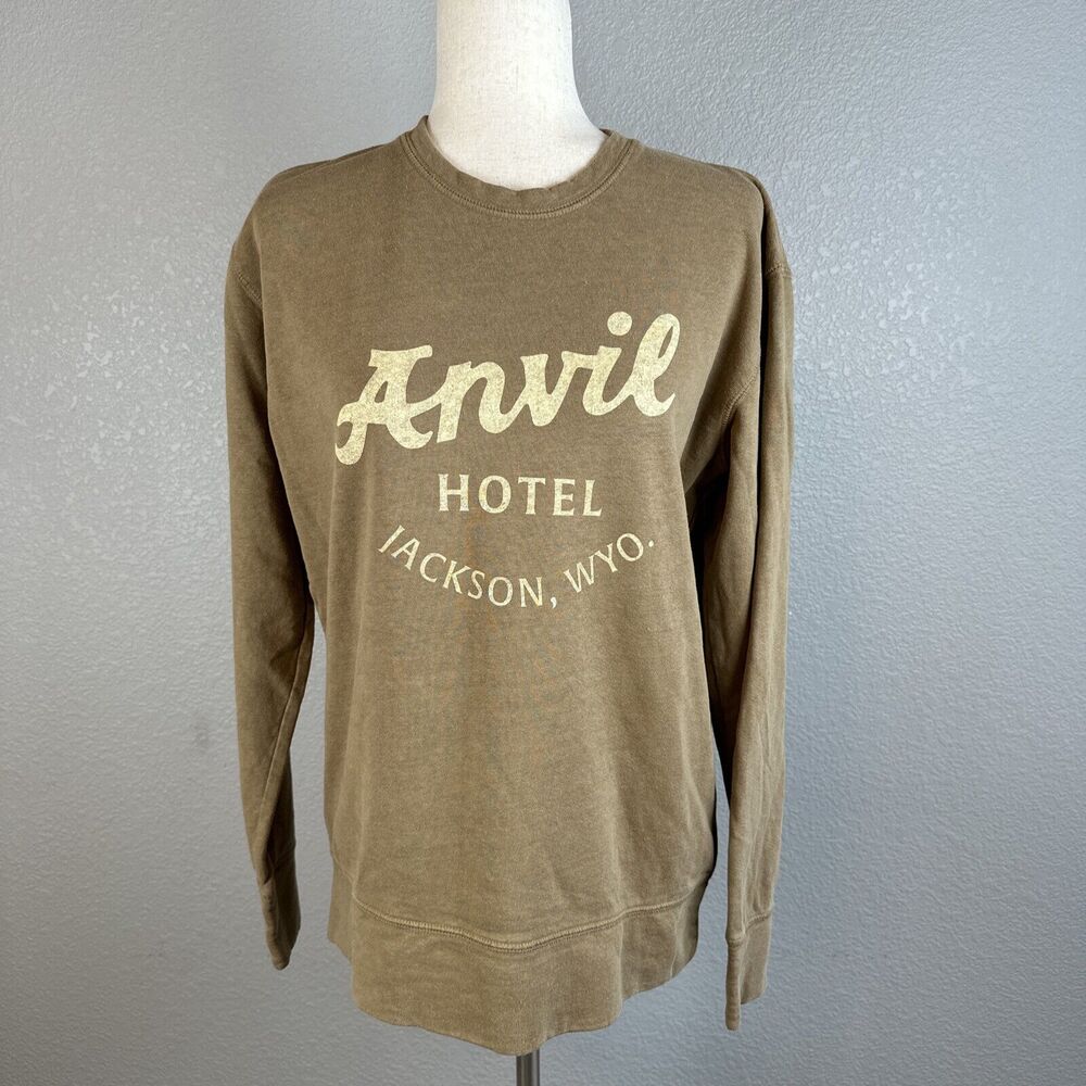 Anvil Hotel Sweatshirt x Jungmaven Size S Coyote Brown Organic Cotton Hemp